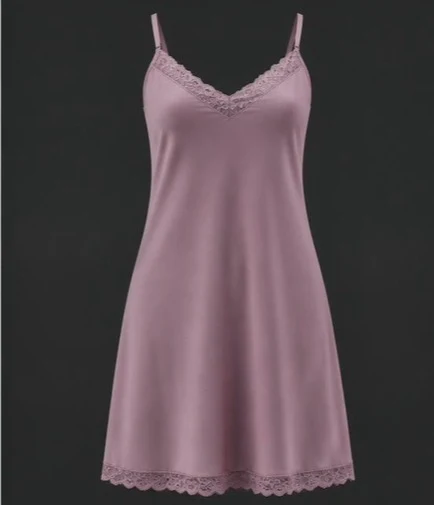 Women's Lace Trim Night Dress, view 1