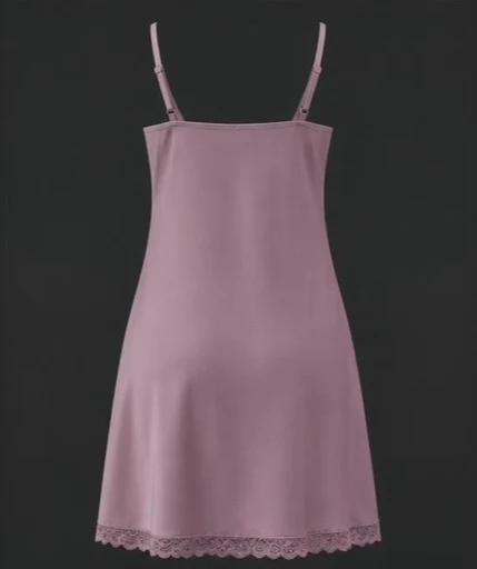 Women's Lace Trim Night Dress, view 2